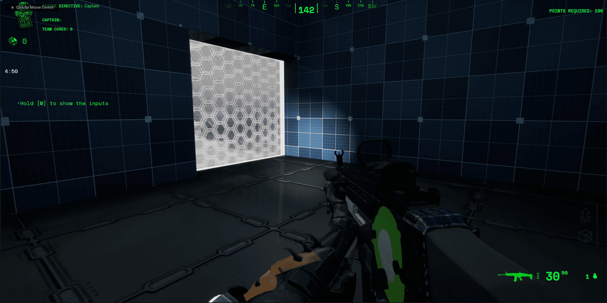 TAKEOVER first-person gameplay HUD